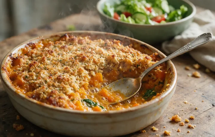 Crumble potimarron : recette salée facile au parmesan