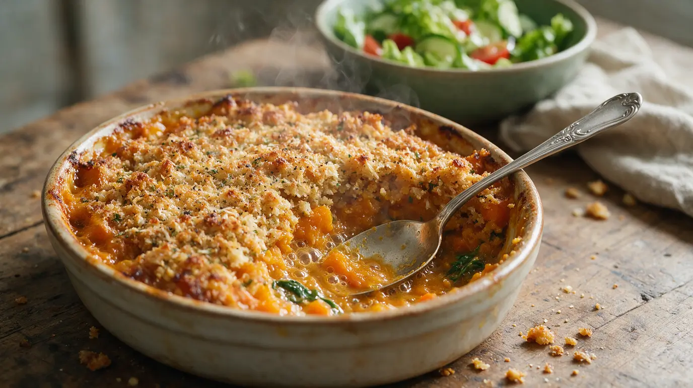 Crumble potimarron : recette salée facile au parmesan