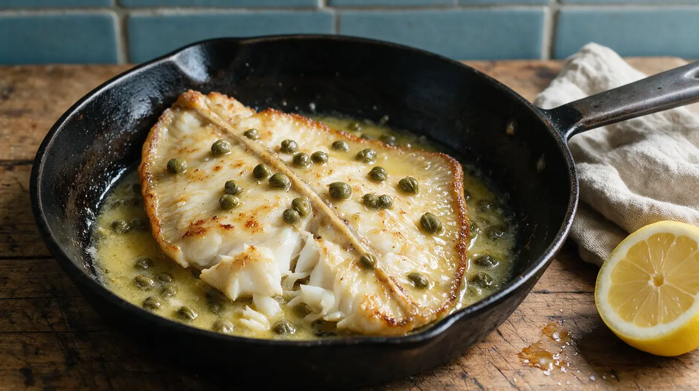 Recette raie à la poêle : cuisson facile au beurre citronné