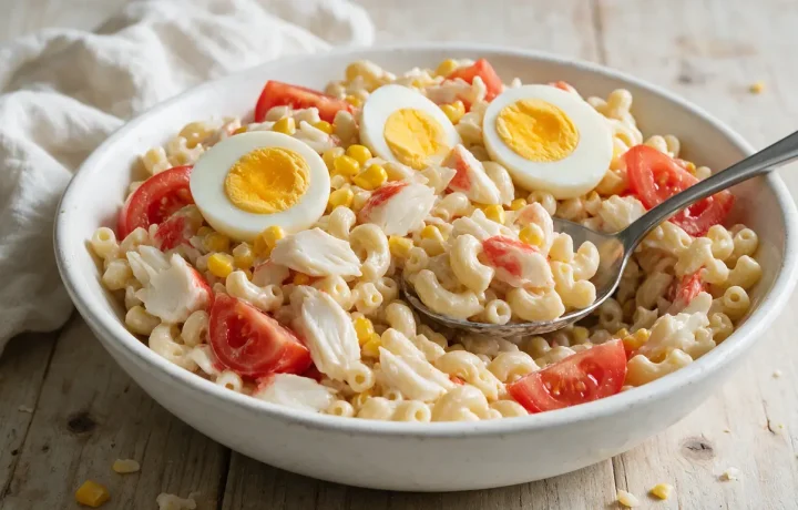 Salade Marco Polo : la recette facile aux pâtes et surimi