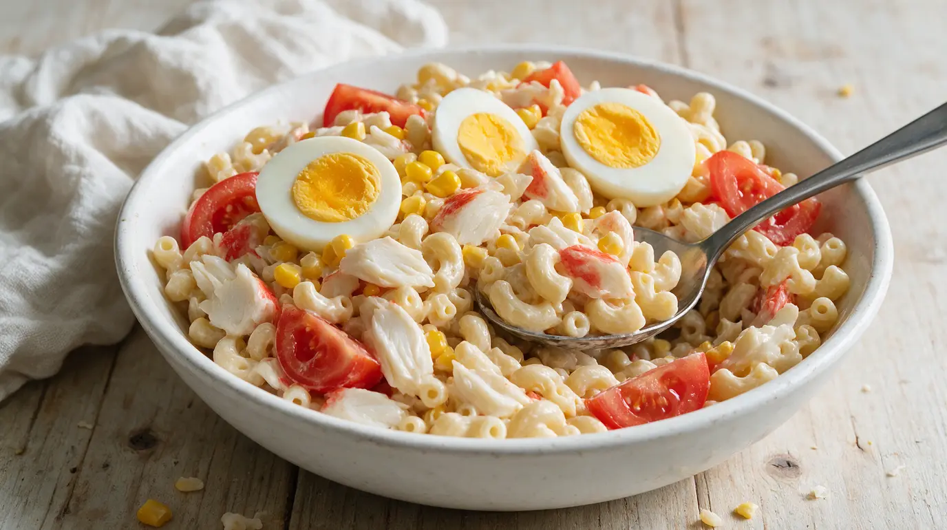 Salade Marco Polo : la recette facile aux pâtes et surimi
